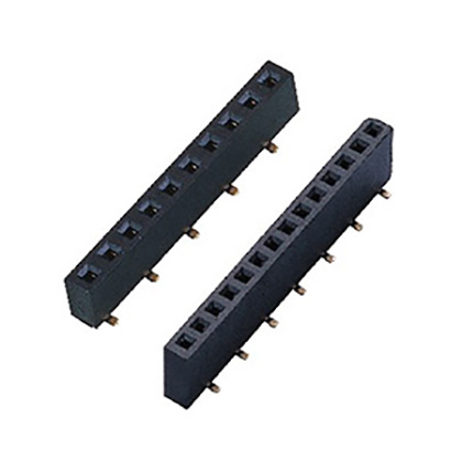2.54mmFemale Header single Row SMT U-type forward/reverse foot position